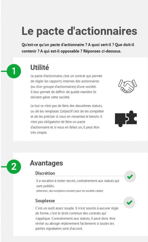 Visuel explicatif — Pacte d’actionnaire