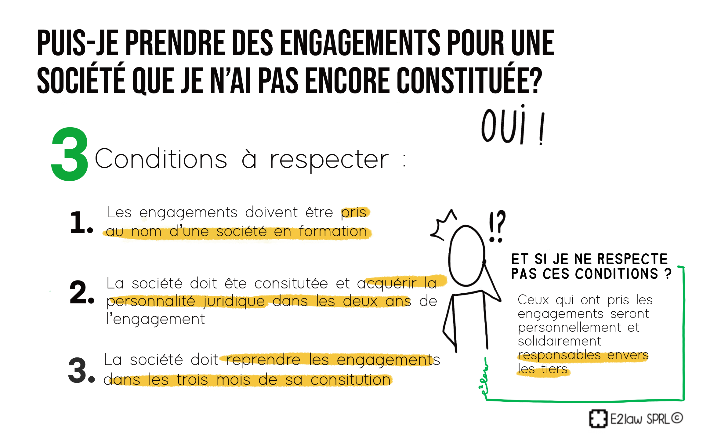 Planche illustrative — Puis-je prendre des engagements pour une société non encore constituée?